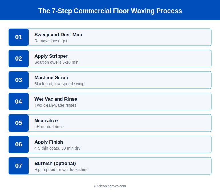 The 7-step commercial floor waxing process for VCT floors